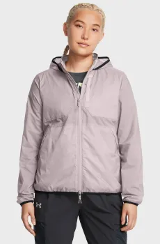 Женская пудровая ветровка UA Run Trail Jacket-GRY Розовый XXL Under Armour 1383358-015