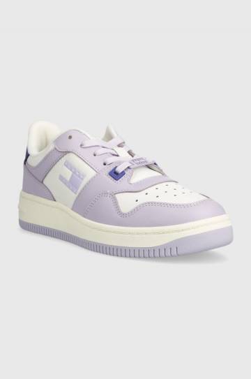 Кроссовки Tommy Jeans TJW RETRO BASKET TONAL LOGO цвет фиолетовый EN0EN02483 Кроссовки Tommy Jeans TJW RETRO BASKET TONAL LOGO цвет фиолетовый EN0EN02483
