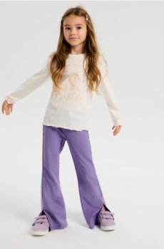 Футболка з довгим рукавом - кремовий