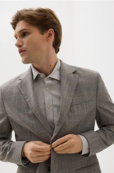 Reserved - Картатий блейзер slim fit - кавовий - YV846-84P