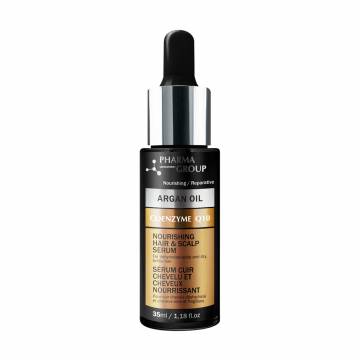 Сыворотка Pharma Group Argan Oil + Coenzyme Q10 Nourishing Hair & Scalp Serum для обезвоженной кожи головы и сухих волос, 35 мл Сыворотка Pharma Group Argan Oil + Coenzyme Q10 Nourishing Hair & Scalp Serum для обезвоженной кожи головы и сухих волос, 35 мл
