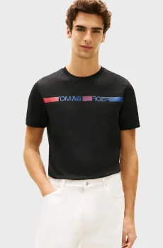 Мужская черная футболка BRAND LOVE Черный M Tommy Hilfiger MW0MW42368