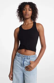 Женская черная майка RACER Черный S Michael Kors MS551NZH6E