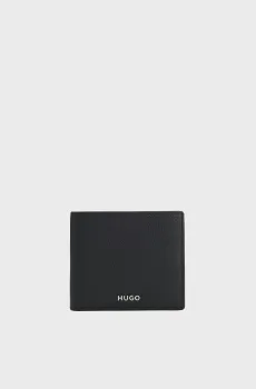 Мужской черный кожаный кошелек Черный ONESIZE HUGO 50568425;001