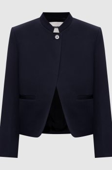 Синий жакет из шерсти
