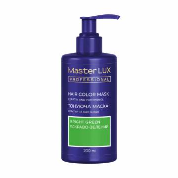 Тонирующая маска для волос Master LUX Professional Hair Color Mask Ярко-зелёный, 200 мл Тонирующая маска для волос Master LUX Professional Hair Color Mask Ярко-зелёный, 200 мл