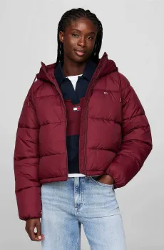 Женская бордовая куртка TJW VAIL PUFFER EXT Бордовый M Tommy Jeans DW0DW18841