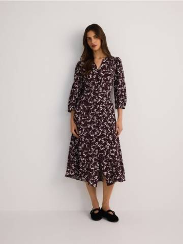 Reserved - Сукня міді - бордовий - 5169V-53X