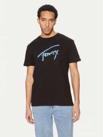 Tommy Jeans Футболка Signature DM0DM21109 Чорний Regular Fit Tommy Jeans Футболка Signature DM0DM21109 Чорний Regular Fit