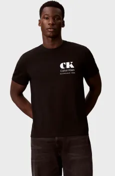 Мужская черная футболка 30s EU CK RESORT GRAPHIC Черный S Calvin Klein Jeans LV04RG802G