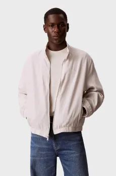 Мужская белая льняная куртка HARRINGTON Белый L Calvin Klein Jeans LV04RF409G