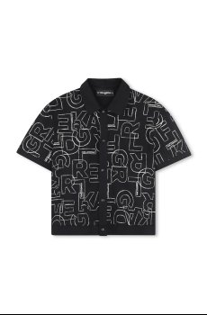 Детская хлопковая рубашка Karl Lagerfeld