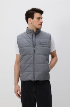 Reserved - Стьобаний жилет - середньо-сірий - 7126H-85M