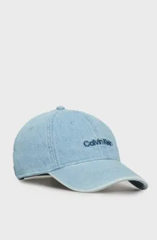 Женская голубая джинсовая кепка TITLECASE Голубой ONESIZE Calvin Klein LV04K5065G