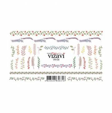 Водные наклейки для ногтей Vizavi Professional VK-06 Водные наклейки для ногтей Vizavi Professional VK-06