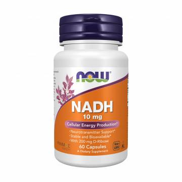 Никотинамидадениндинуклеотид NOW foods NADH, 10 мг, 60 капсул Никотинамидадениндинуклеотид NOW foods NADH, 10 мг, 60 капсул