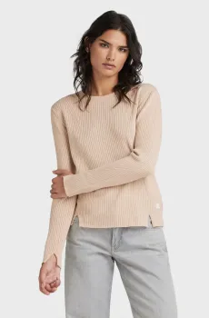 Женский пудровый джемпер Ribbed Розовый S G-Star RAW D24486,D563