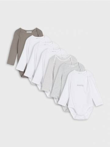 Бавовняне боді 7 pack - білий Бавовняне боді 7 pack - білий