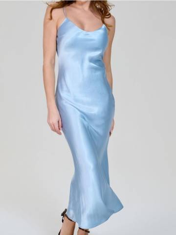 Атласна сукня - блакитний Атласна сукня - блакитний