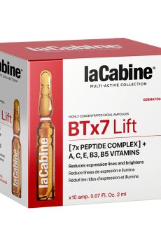 Концентрированная лифтинговая ампула для лица LaCabine BTx7 Lift Facial Ampoule с 7-пептидным комплексом и витаминами, 10*2 мл