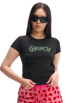 Cropp - Різдвяна чорна футболка Grinch - чорний