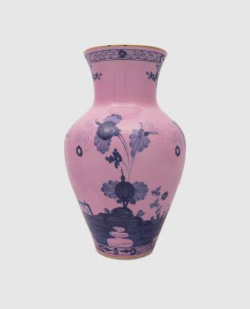 Розовая фарфоровая ваза Ming Oriente Italiano Розовая фарфоровая ваза Ming Oriente Italiano