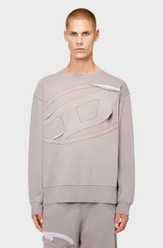 Мужской серый свитшот S-MACS-PEELOVAL Серый L Diesel A09891 0AJAB