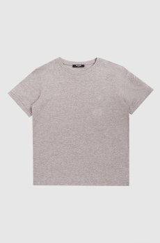 Детская серая футболка с вышивкой