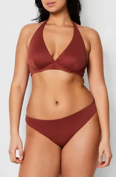 Женские терракотовые трусики от купальника IDYLLIQUE Бордовый S Etam 6544651