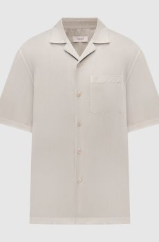 Зеленая рубашка с шелком