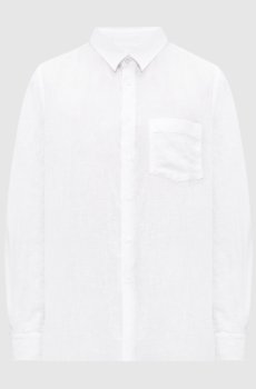 Белая рубашка из льна с вышивкой