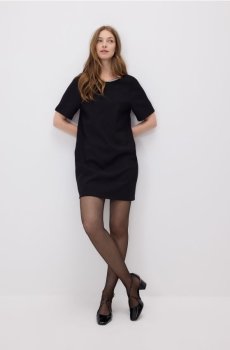 Reserved - Сукня з оригінальною горловиною - чорний - 966GA-99X