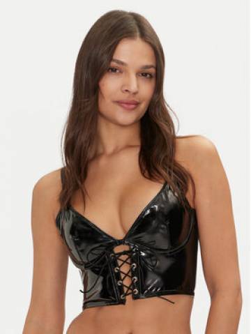 Hunkemöller Топ Longline 205072 Чорний Slim Fit