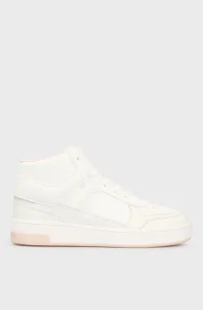 Женские белые хайтопы BASKET CUPSOLE MID MIX Белый 37 Calvin Klein YW0YW01649