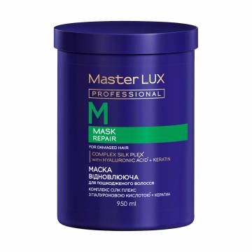Восстанавливающая маска Master LUX Professional Repair Mask для повреждённых волос, 950 мл Восстанавливающая маска Master LUX Professional Repair Mask для повреждённых волос, 950 мл