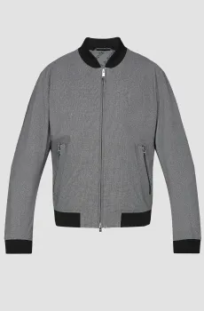 Мужской серый бомбер Серый 46 BOSS 50509563;041