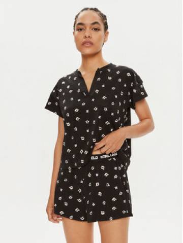 KARL LAGERFELD Піжама Ikonik 2.0 245W2121 Чорний Regular Fit KARL LAGERFELD Піжама Ikonik 2.0 245W2121 Чорний Regular Fit