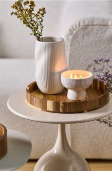 Дерев’яна декоративна таця - бежевий