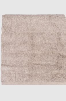 Бежевое махровое полотенце для тела ASH RIBBED