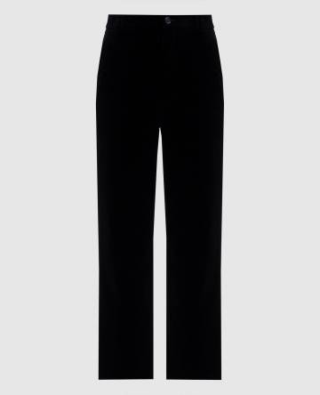 Черные бархатные брюки