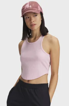 Женский розовый топ UA Rival Rib Tank Розовый L Under Armour 1389798-647