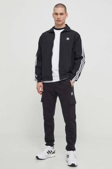 Кофта adidas Originals мужская цвет чёрный с аппликацией Кофта adidas Originals мужская цвет чёрный с аппликацией