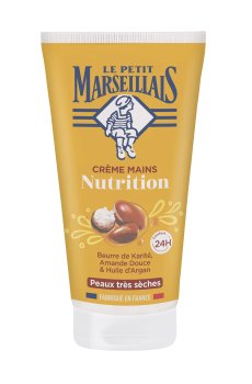 Питательный крем для рук Le Petit Marseillais Карите, сладкий миндаль и аргановое масло, 75 мл