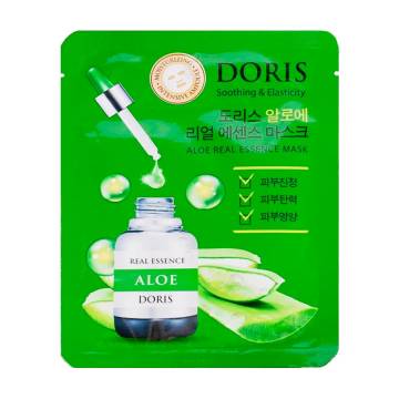 Ампульная тканевая маска для лица Doris Aloe Real Essence Mask с экстрактом алоэ, 25 мл Ампульная тканевая маска для лица Doris Aloe Real Essence Mask с экстрактом алоэ, 25 мл