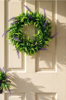 Декоративний вінок з лавандовим мотивом - фіолетовий