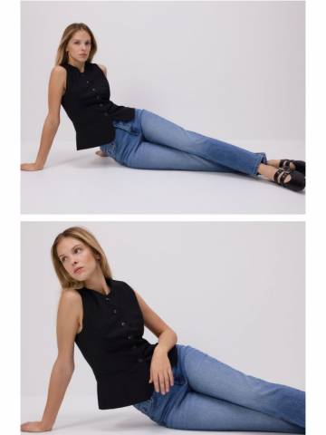 Reserved - LADIES` JEANS TROUSERS - синій - YT196-50J Reserved - LADIES` JEANS TROUSERS - синій - YT196-50J