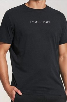 Футболка з написом - чорний