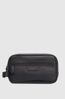 Синий кожаный несесер с логотипом Florence