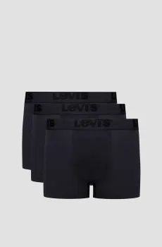 Мужские черные боксеры (3 шт) Черный XL Levi’s® 905045001;001