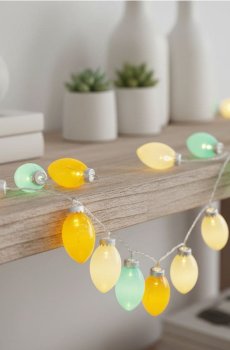 Великодні LED гірлянди у формі яєць - різнобарвний